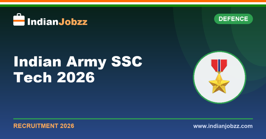 Indian Army SSC Tech 2026 (Men & Women): 381 Vacancies, Apply Online for 68th SSC & 39th SSCW Entry