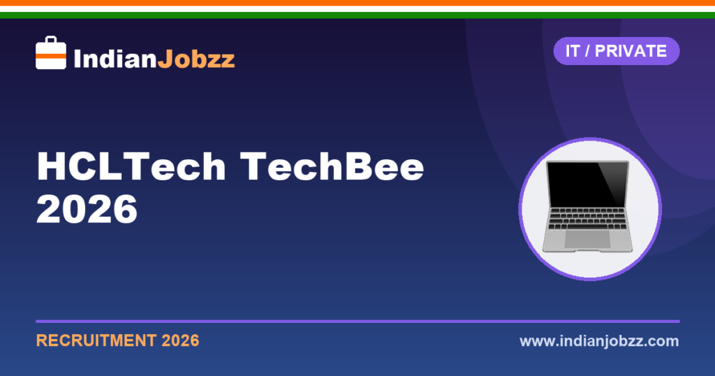 HCLTech TechBee 2026: Registration Open, Eligibility, Stipend & Apply Online