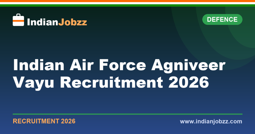 Indian Air Force Agniveer Vayu Recruitment 2026: Intake 02/2027 Notification, Eligibility, Dates & Apply Online
