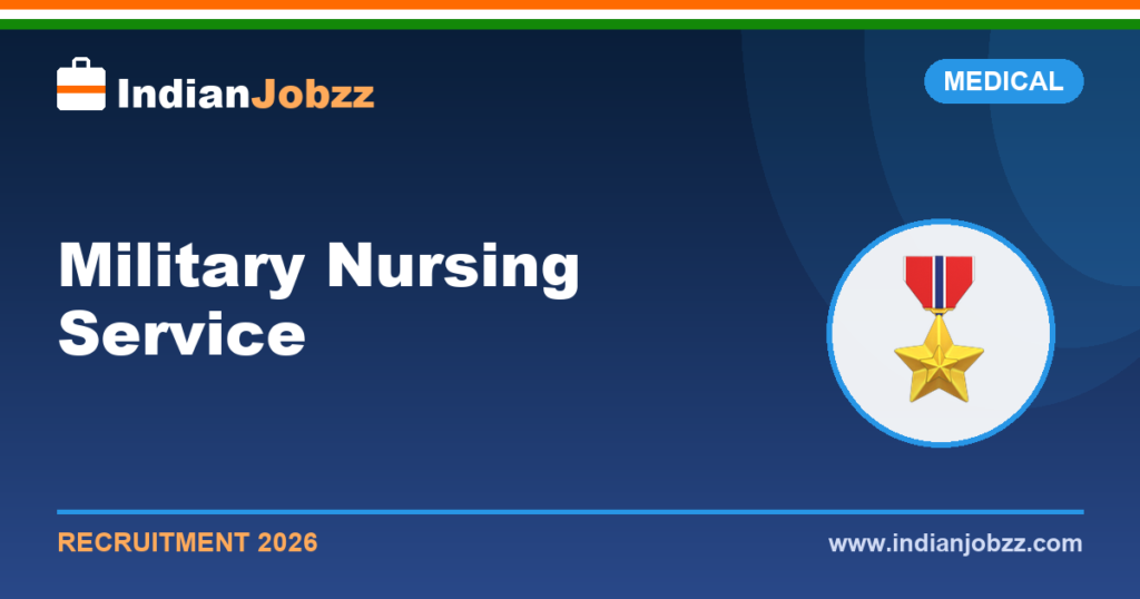 Military Nursing Service (MNS) 2026: B.Sc Nursing & SSC Notification, Eligibility, Dates