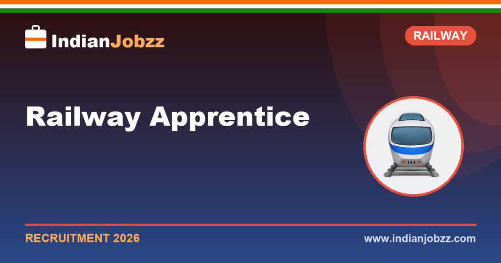 Railway Apprentice (RRC Zonal) Recruitment 2026: Notification, Vacancies, Eligibility & Apply Online