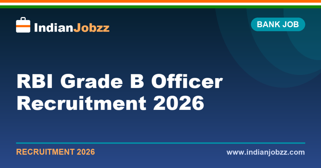 RBI Grade B Officer Recruitment 2026: 60 Vacancies, Eligibility, Exam Dates and Apply Online