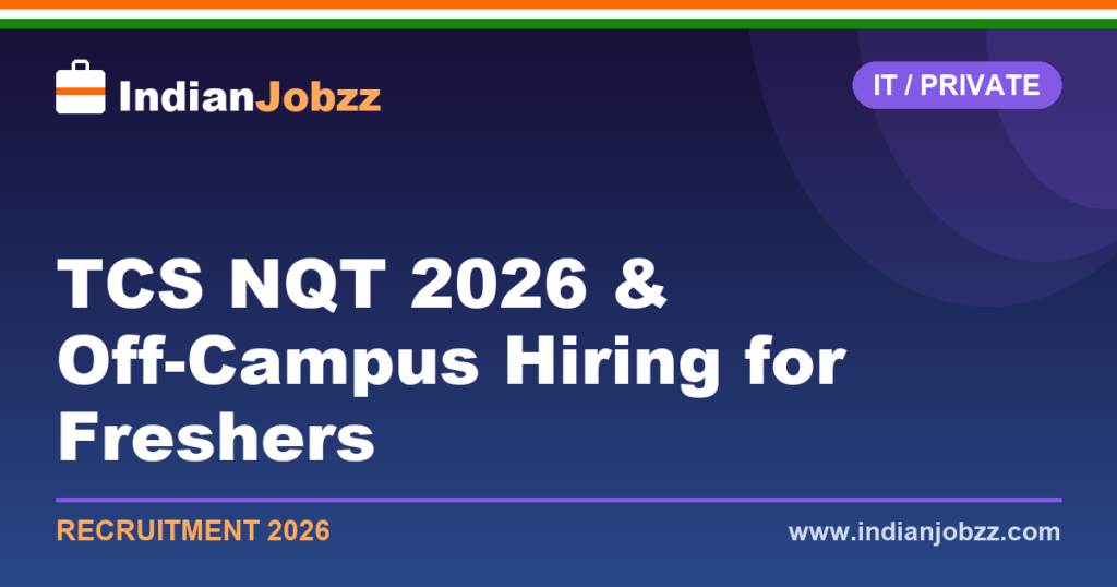 TCS NQT 2026 & Off-Campus Hiring for Freshers: Registration, Eligibility, Salary & Last Date