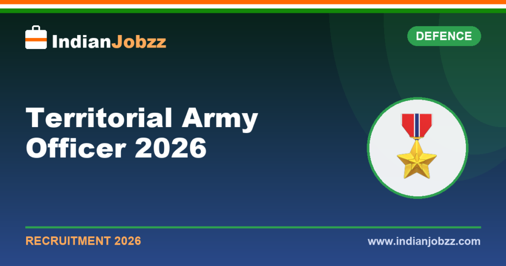 Territorial Army Officer 2026: Notification, Exam Date, Eligibility & How to Apply