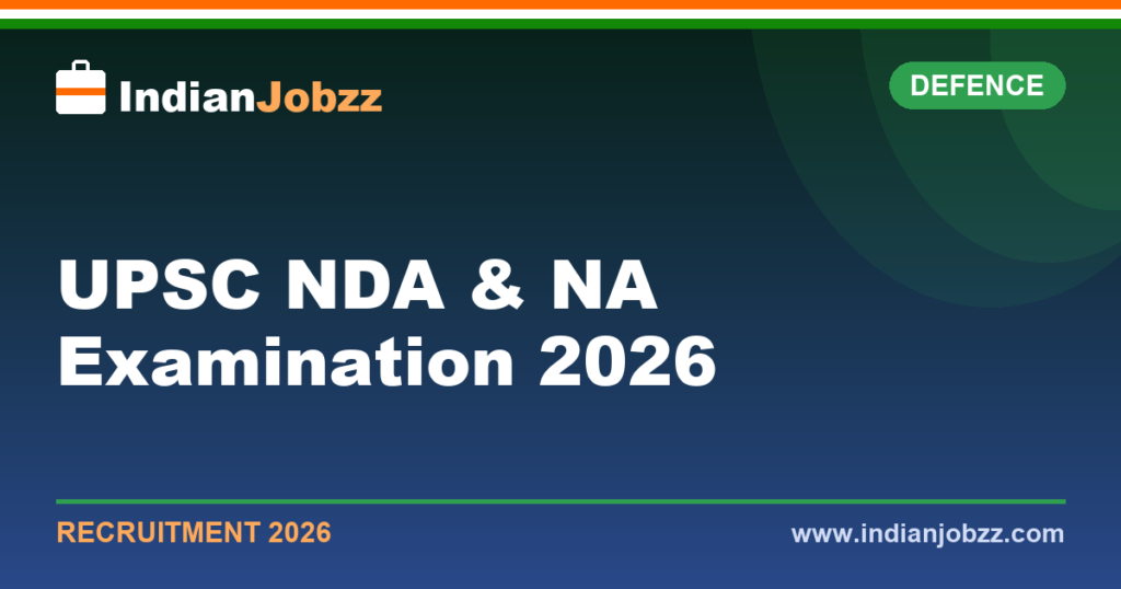 UPSC NDA & NA Examination 2026: NDA II Notification, 394 Vacancies, Eligibility, Exam Date & How to Apply