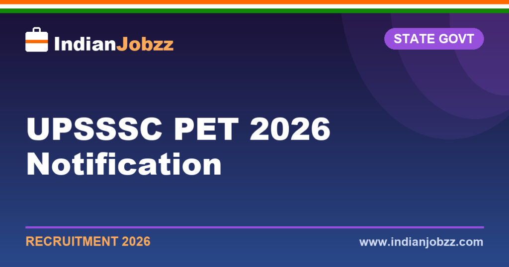 UPSSSC PET 2026 Notification: Eligibility, Exam Date, Application Form & Apply Online